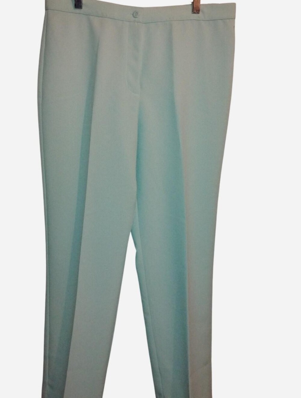 Liz Baker Mint Green Dress Pants Trousers Women’s Size 12 Pleated Crease Polyest